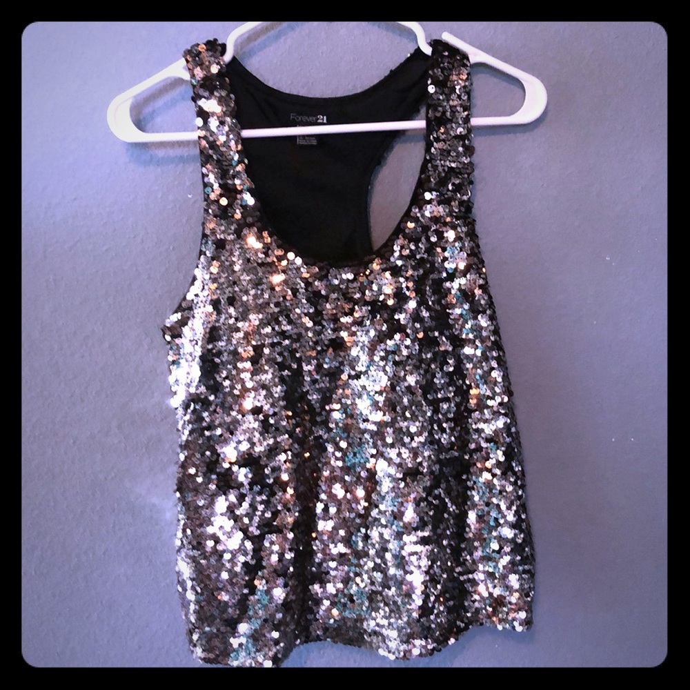 Glitter sequin top